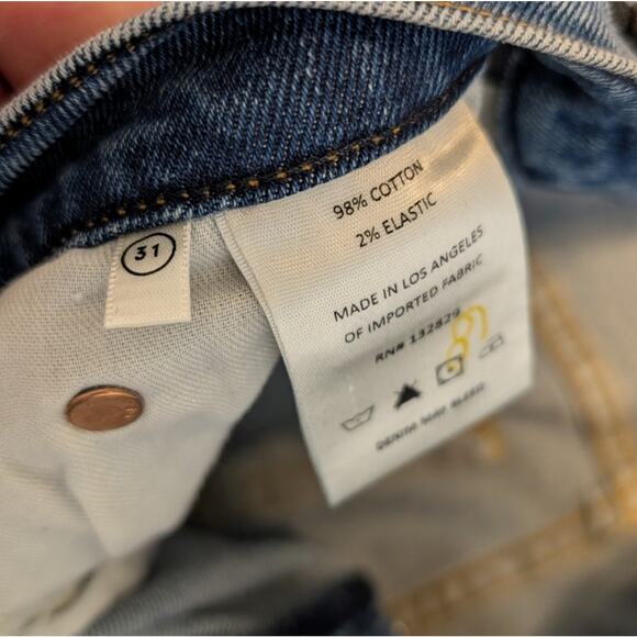 NWT GRLFRND Piper Super High Rise Stretch Slim Cropped Jeans Size 31 - Picture 8 of 10